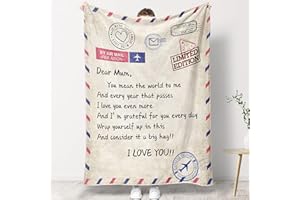 Blumuze Mum Gifts, Personalised Fleece Blanket with Message Gifts for Mum, Mothers Day Christmas Birthday Gifts for Mum From Daughter Son, Mum Birthday Gifts, Presents for Mum Mummy 152 x 127CM