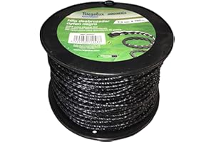 Riegolux 107677 Fil Débroussailleuse Nylon Hélicoïdal Noir 3,3 mm x 100 m