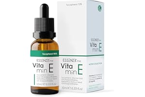 ESSENZE.ME PURO, ELEGANTE BENESSERE Olio di Vitamina E Naturale Tocoferolo 70% Altamente Concentrato Da Diluire in Siero Viso, Crema Antirughe, Prodotti per Capelli, Unghie e Cuticole. Antiossidante, Antietà, Antimacchie, Lenitiva