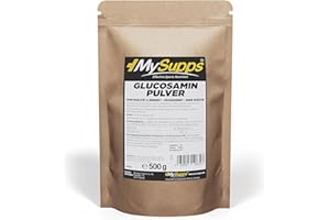 ‎MY SUPPS My Supps Glucosamin Pulver 500g – 100 % reines Glucosamin-HCL – hochdosiert & ohne Zusätze – Hydrochlorid für tägliche Ergänzung – HCL-Pulver in Premiumqualität – Made in Germany