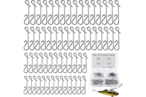 GZjiyu 120 STK Wirbel, M-XXL Angelwirbel mit 1*Aufbewahrungsbox für Süß,Salzwasser Sowie Tiefsee,Spinnfischendie Dropshotangeln Meeresangeln (Edelstahl)