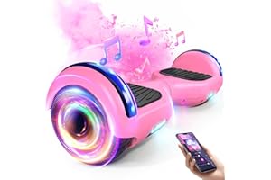 SISIGAD Hoverboard, Self Balancing Electric Gyropod 6.5 Inch Hoverboard Hover Scooter Board with Bluetooth Music, LED Lights for Kids