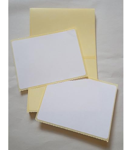 Pack De 112, 50 X 10 Mm (2 X 0.4 Inch) Rectangular, Libro Blanco Etiquetas, Calcomanía Permanente Pegatinas, Normal Multi Purpose Sticky Rectángulos
