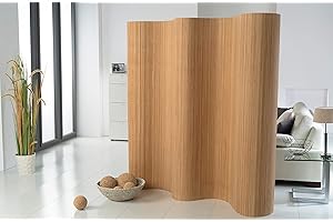 DE-COmmerce Doppelseitiger Bambus Paravent (BxH) 244 cm (Variable Stellbreite) x 185 cm Raumteiler Trennwand Faltwand Shoji Sichtschutz Farbe: Pure