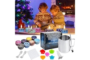 MOCOLI Kit Fabbricazione Candele, 124 Pcs Candele Diy Regalo Accessori Per Fabbricazione Candele Set Candele Profumate Per Principianti Con Stoppini Latta Porta Stoppini Stampo Silicone Cucchiaio Per Versare
