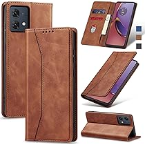 Leder Flip Case Für Motorola Moto G84 5G – Mit Magnetverschluss, Standfunktion & Kartenfächern In Grau