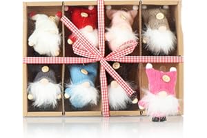 COM-FOUR® 8x Premium zawieszki Mikolaja na choinke, urocze choinkowe figurki zawieszki jako ozdoby choinkowe, ozdoby swiateczne lub tagi do prezentów