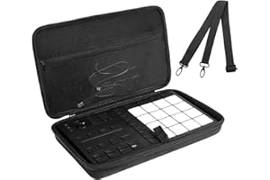 Musiin Hochwertige Hartschalen-Reisetasche aus Samt, kompatibel mit Native Instruments Maschine Mikro MK3 Hülle für Drum Controller und analoges Gerät