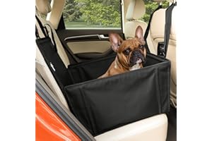 WUGLO Siège Auto pour Chien très Solide - Siège Auto pour Chien renforcé ou Panier pour Chien de Petite et Moyenne Taille en Voiture, avec 4 Bandes de Fermeture - Siège Auto ou Panier pour Chien en Voiture