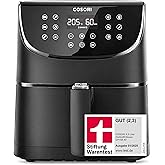 COSORI Heißluftfritteuse Airfryer, Testsieger 2024, 11-in-1 Air Fryer XXL 5,5L, Friteuse Heissluftfritteuse mit Shake-Reminde