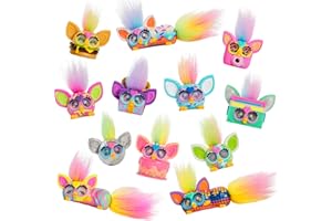 Furby Minis Collectible Figures 12-Pack with Changing Eyes & Hair Tufts, Tiny 2.5 cm Toys for Kids, Party Bag Fillers, Expand the Collectable Furby-Verse, Ideal Christmas Toys For Girls & Boys 6+