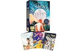 Kartenset: 12 Nächte, 12 Zeichen | Rauhnächte und Astrologie bewusst erleben – mit Ritualen, Affirmationen und Videomeditationen: 12 stimmungsvolle Klappkarten mit edler Goldfolie und Anleitungsbuch