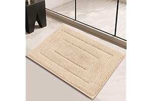LIYUABU Mata łazienkowa 40 x 60 cm khaki mata łazienkowa super chłonna, można prać w pralce, wycieraczka wewnętrzna mata kuchenna nadaje się do łazienek, wanien, toalety i kabin prysznicowych