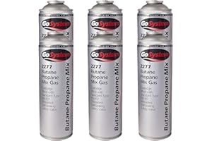 GoSystem 2277 Butane Propane 70:30 Mix Gas Cartridge 277g 482ml - 6 Pack