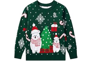 Dancinova Maglione Natalizio per Bambini,Maglia Natalizio,Maglione di Natale,Pullover di Natale per Bambini,età 2-6