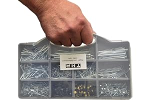 THR INDUSTRIEPRODUKTE Coffret de 2080 clous de 19 à 75 mm de petite à grande taille.