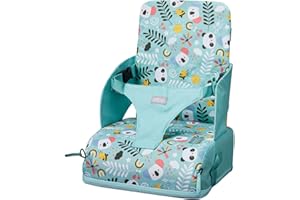 Nuby Travel Booster Seat – Compact and Foldable | Baby Sit Up Seat | Weaning Toddler Chair | Suitable for Ages 6 Months Plus (Panda)