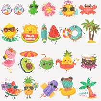 20 Blätter Temporäre Tattoos Hawaii – Kinder Tattoo-Aufkleber Für Sommer & Poolparty