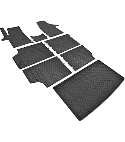 Mossa Tappetini Auto In TPE Per Volkswagen Caravelle T5/T6/T6.1 (2003-2024) - Set Nero - Modello G2