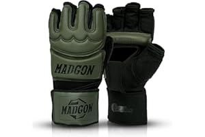 MADGON Guantes MMA Profesionales – Guantes de Boxeo Calidad Profesional y Construcción Duradera – Boxeo, Entrenamiento, Saco de Boxeo, Lucha Libre, Grappling, Artes Marciales – Guantes UFC