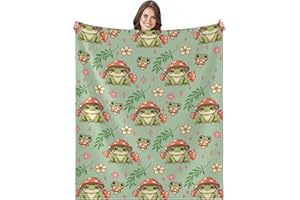 CALINLINE Regali di Compleanno per Ragazzi e Ragazze Adolescenti, Regalo di Compleanno per Adolescenti, Coperta Per Bambini Ragazzi Ragazze Adolescenti, Coperta in Pile per Bambini con Stampa di Rane 130x150 cm