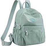 TS WITH TECHSUN Stylish Women Mini Backpack | Lightweight Travel Small Nylon Bag with Multiple Pockets | Anti-Theft Zipper Pocket | Casual, Work, Office, Picnic Backpack for Girls & Ladies: 