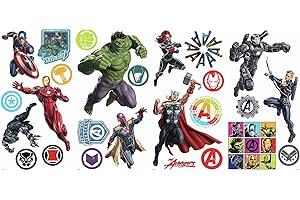 ROOMMATES Pegatinas reutilizables de Los Vengadores Classic