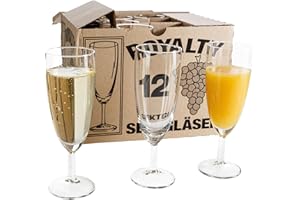 VAN WELL Set di 24 calici Royalty per spumante, 16 cl, non calibrati