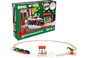 BRIO World - Batterie-Dampflok Weihnachts-Set