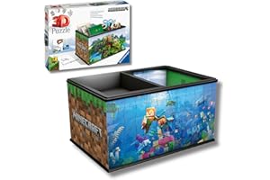 Ravensburger - Puzzle 3d Minecraft Storage Box | Puzzle 3d Bambini A Partire Dagli 8 Anni | Modellismo Da Costruire Bambini Di 216 Pezzi | Regalo Bambino 8 Anni E Più