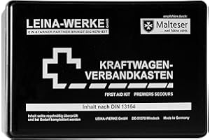 Leina-Werke 10002 KFZ-Verbandkasten Standard, Schwarz/Weiß