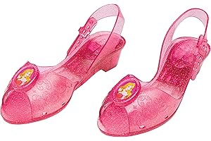 DISGUISE Disney Princesses - Chaussures de Princesse Rose Aurore Enfant - Taille M (11-12) - Sous Licence Officielle Disney - Accessoire de Déguisement Fille pour Halloween, Anniversaire ou Carnaval