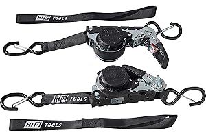 ‎HI-Q TOOLS Hi-Q Tools Automatik Spanngurte 2er-Pack - S-Haken & Schlaufen - Schwarz