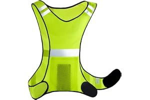 Reflekterande Löparväst - Hög Synlighet Löparväst för Män och Kvinnor - Lätt och Bekväm - Perfekt för Nattlöpning och Cykling (S - L)