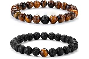 Chriscoco 8 mm bransoletka męska i damska bransoletka z perły, bransoletka dla par, bransoletka z naturalnego kamienia, tygrysie oko, biżuteria męska