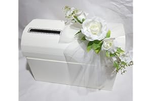 "CUPIDO&COMPANY" BAULE SCATOLA PORTA BUSTE MATRIMONIO NOZZE COLORE AVORIO 38X23X25 CM