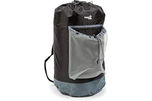 HOPEVILLE Großer Wäscherucksack mit 73 Litern Volumen, Wasserdichter Wäschesack mit verstellbaren Schultergurten – Idealer Begleiter für Reisen, Studenten und Mietwohnungen