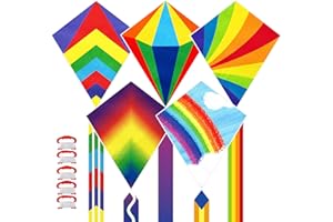 YNANIMERY 5 Pack Kites for Kids and Adults Easy to Fly, Rainbow Kites for 3 4 5 6 7 8-12 Year Olds Girls Boys, Suitable for Beach Outdoor Games and Beginners