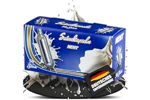 NEMT 50 Cargadores de Crema N2O de 50 Piezas, adecuados para Todos los Fabricantes de Crema, dispensadores de Crema Disponibles en el Mercado Cargadores de batidoras de Crema, Cargas de sifon