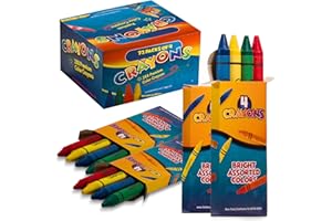 Bedwina Bulk Crayons - 288 Count! Case of 72 4-Packs, Premium Color for Kids and Toddlers, Non-Toxic, for Party Favors, Restaurants, Goody Bags, Stocking Stuffers