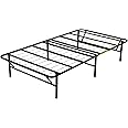 Amazon Basics Foldable Platform Bed Frame - Tool-Free Assembly - Under-Bed Storage, Black, 90 x 200 x 35.5 cm
