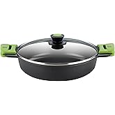 BRA Prior | Saucepan with glass lid and silicone handles 36 cm | Suitable for all hob types including induction and oven