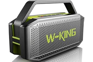 W-KING Altavoz Bluetooth Potente Grande 100W MAX 60W, Impermeable Al Aire Libre Portátil Exterior Altavoz Portatil Potente, 40h Reproducción, Banco de energía, Manos Libres, AUX, EQ, NFC, Tarjeta TF