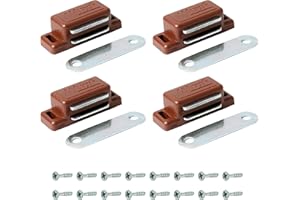 HARMAC HOUSE 4xHeavy Duty Magnetic Door Catch Cupboard Cabinet Wardrobe Door Magnet Latch 6kg (Brown)