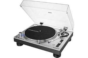 Audio-Technica AT-LP140XP Professioneller Plattenspieler mit Direktantrieb, Silber