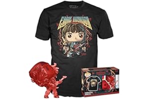 Funko POP! & Tee: Stranger Things - Hunter Eddie Mit Guitar - XL - T-Shirt - Kleidung Mit Vinyl-Sammelfigur - Geschenkidee - Spielzeug Und Kurzärmeliges Top Für Erwachsene Männer Und Frauen - TV Fans