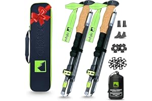 ‎ALPTEQ Alpteq® Wanderstöcke faltbar Carbon oder Aluminium mit Korkgriff | Bergsport Trekkingstöcke | Nordic Walking Stöcke Damen & Herren | extra leicht und Teleskop variabel