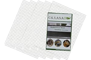 C&Xanadu 5 PCS Wire Mesh Panels,304 Stainless Steel Mesh Sheet,0.6mm Air Bricks for Outside, Welded Steel Mesh-Stop & Prevent Rat & Mouse Access (200mm X 300mm)