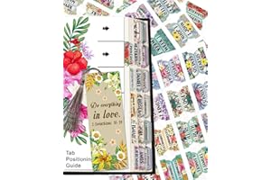 KGDUYC 5 hojas Pestañas de la Biblia para mujeres, suministros de diario de la Biblia, pestañas para estudiar el Antiguo y Nuevo Testamento con pestañas laminadas en blanco de la Biblia (Multicolor)