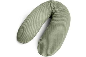 ‎AMILIAN Amilian Stillkissen XXL 170 cm – Seitenschläferkissen für Schwangerschaft & Stillzeit – Lagerungskissen mit Füllung & abnehmbarem Bezug - Blattpoesie